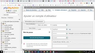 Tutoriel  Créer un user dans phpMyAdmin [upl. by Gnilsia704]