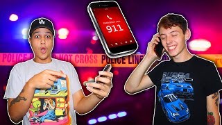 PRANK CALLING 911 GOES WRONG [upl. by Hindorff]