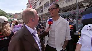 Virgil Van Dijk F1 Grid Walk Interview  2024 Monaco [upl. by Gilbertina758]