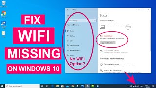 Fix WiFi Not Showing in Settings On Windows 10  Fix Missing WiFi [upl. by Ahsillek971]