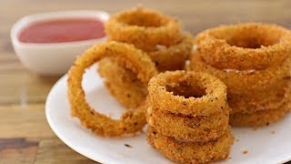 Onion Rings Recipe  How to Make Crispy Onion Rings [upl. by Shushan]