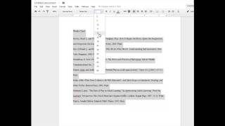 Formatting Works Cited list MLA Format Google Docs [upl. by Nottarts747]