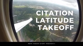 Cessna Citation Latitude Takeoff [upl. by Henryk]