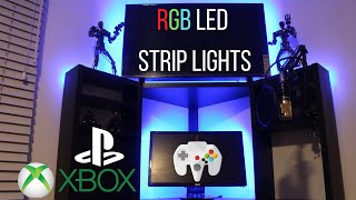 How To Install Led Strip Lights Behind PC MonitorDIY RGB LED LIGHT STRIPGovee Led Light Strip Kit [upl. by Darahs]