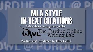 MLA Style InText Citations 8th Ed 2016 [upl. by Trager723]