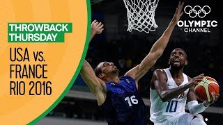 USA vs France  Basketball  Rio 2016  Condensed Game  Throwback Thursday [upl. by Adaynek]