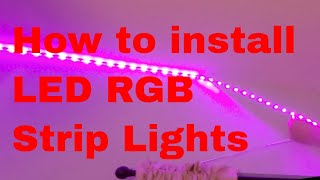 How to install LED RGB Strip Lights on Wall [upl. by Towland]