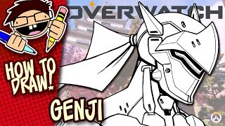 How to Draw GENJI Overwatch  Easy StepbyStep Drawing Tutorial [upl. by Qirat]