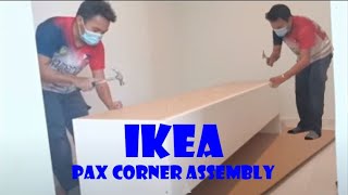 IKEA Pax Corner Wardrobe Assembly [upl. by Noelyn183]