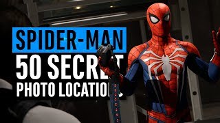 SpiderMan PS4  All 50 Secret Photos Locations Hidden Suit [upl. by Latsyrcal687]