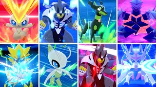 Pokémon Sword amp Shield  All Legendary Pokémon Signature Moves Crown Tundra [upl. by Siravrat]