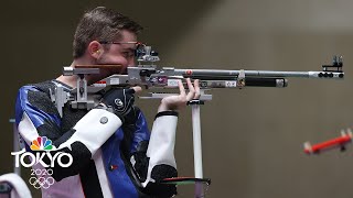 USAs Will Shaner wins gold in 10m air rifle sets Olympic record  Tokyo Olympics  NBC Sports [upl. by Nniw]