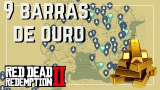 RED DEAD REDEMPTION 2  9 barras de ouro espalhadas pelo mapa [upl. by Miko]