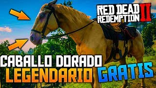 GRATIS CABALLO LEGENDARIO DORADO SECRETO DE RED DEAD REDEMPTION 2 [upl. by Nady639]