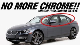 How to Blackout Car Window Trim DIY Chrome Delete [upl. by Gorman]