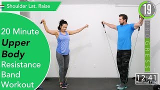 20 Minute Upper Body Resistance Band Home Workout [upl. by Finbar332]