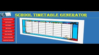 VBAExcel Automatic Timetable Generator [upl. by Htiekal]