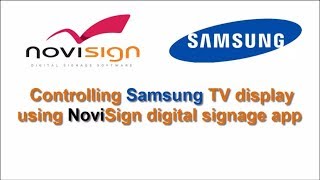 Controlling Samsung TV using digital signage app [upl. by Reniar805]