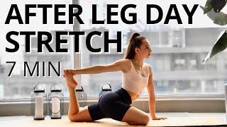 7 MIN AFTER WORKOUT STRETCH  Short amp Efficient Stretch for Leg Days  Daniela Suarez [upl. by Sunev]