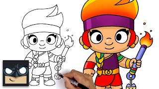 How To Draw Amber  Brawl Stars [upl. by Rainie]