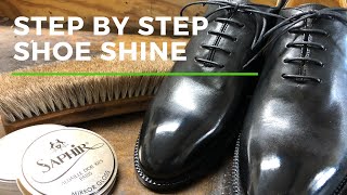 Step By Step Shoe Shine  Mirror Shine [upl. by Channa119]