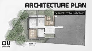 Easy Architecture Plan in Adobe Photoshop [upl. by Dohsar]