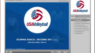 USA Volleyball Academy Scoring Basics quotScorebookquot Deciding Set Training 20142015 [upl. by Maxey]