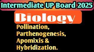 Pollination Reproduction Apomixis Parthenogenesis [upl. by Egiaf]