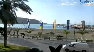 Live cam in Playa de Los Cristianos Tenerife  Time Lapse [upl. by Lilli]