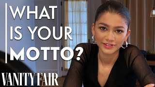 Zendaya Answers Personality Revealing Questions  Proust Questionnaire  Vanity Fair [upl. by Elrebmik]