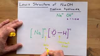 Lewis Structure of NaOH sodium hydroxide [upl. by Tamanaha]