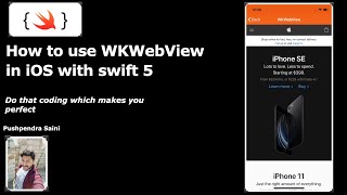 How to use WKWebView in iOS with swift 5 [upl. by Conte]