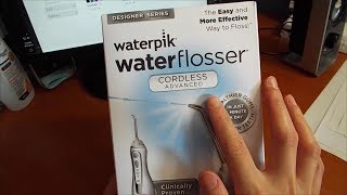 Unboxing Waterpik Cordless Advanced water flosser dental aid [upl. by Ferro]