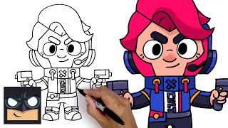 How To Draw Challenger Colt  Brawl Stars [upl. by Aniras]