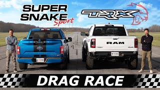 2021 RAM TRX vs 770HP Shelby F150 Super Snake Sport  DRAG amp ROLL RACE [upl. by Douglass582]